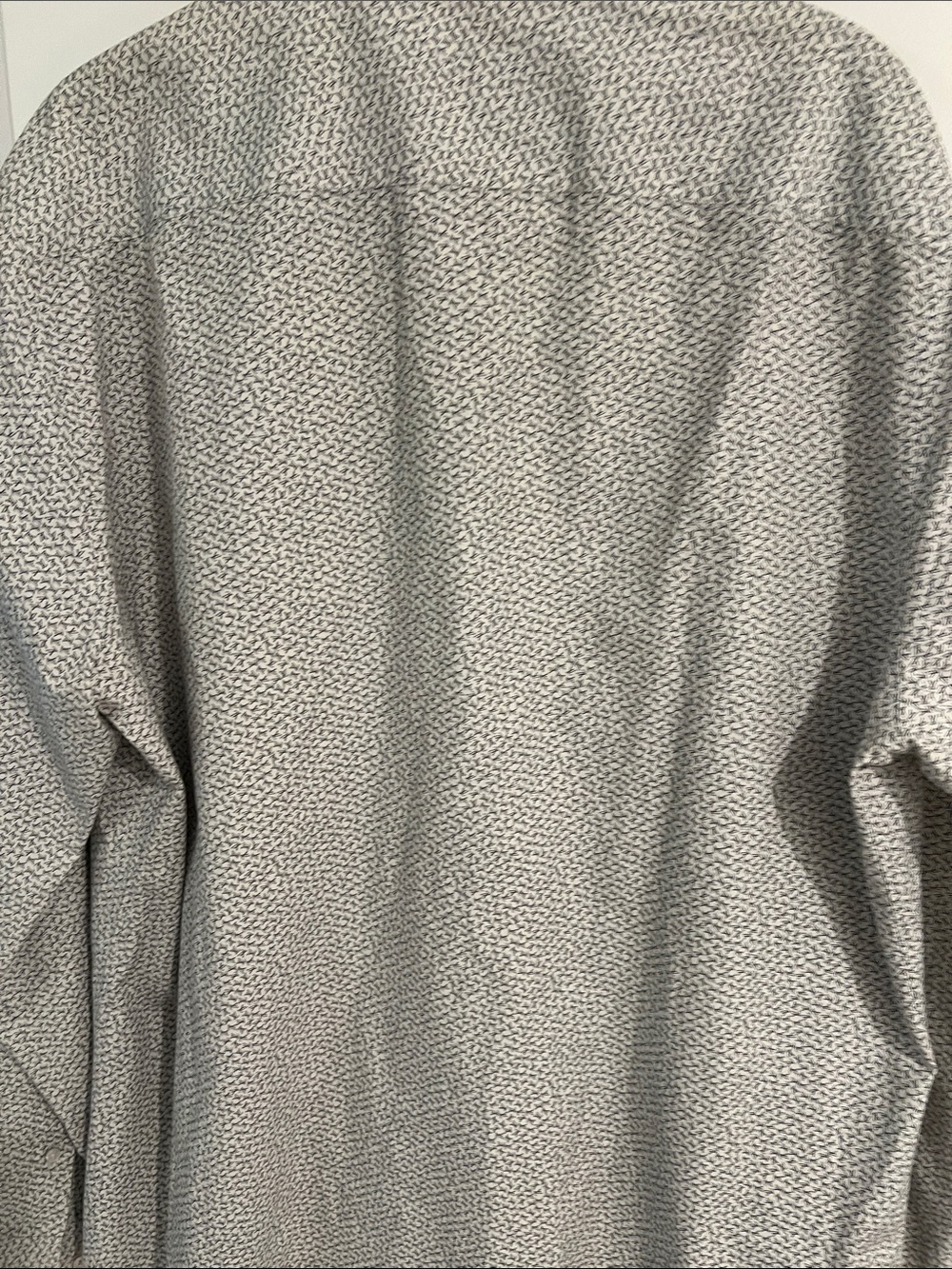 Louis Vuitton Men's White and Gray Micro-Print Dress Shirt - Picture 4 of 5